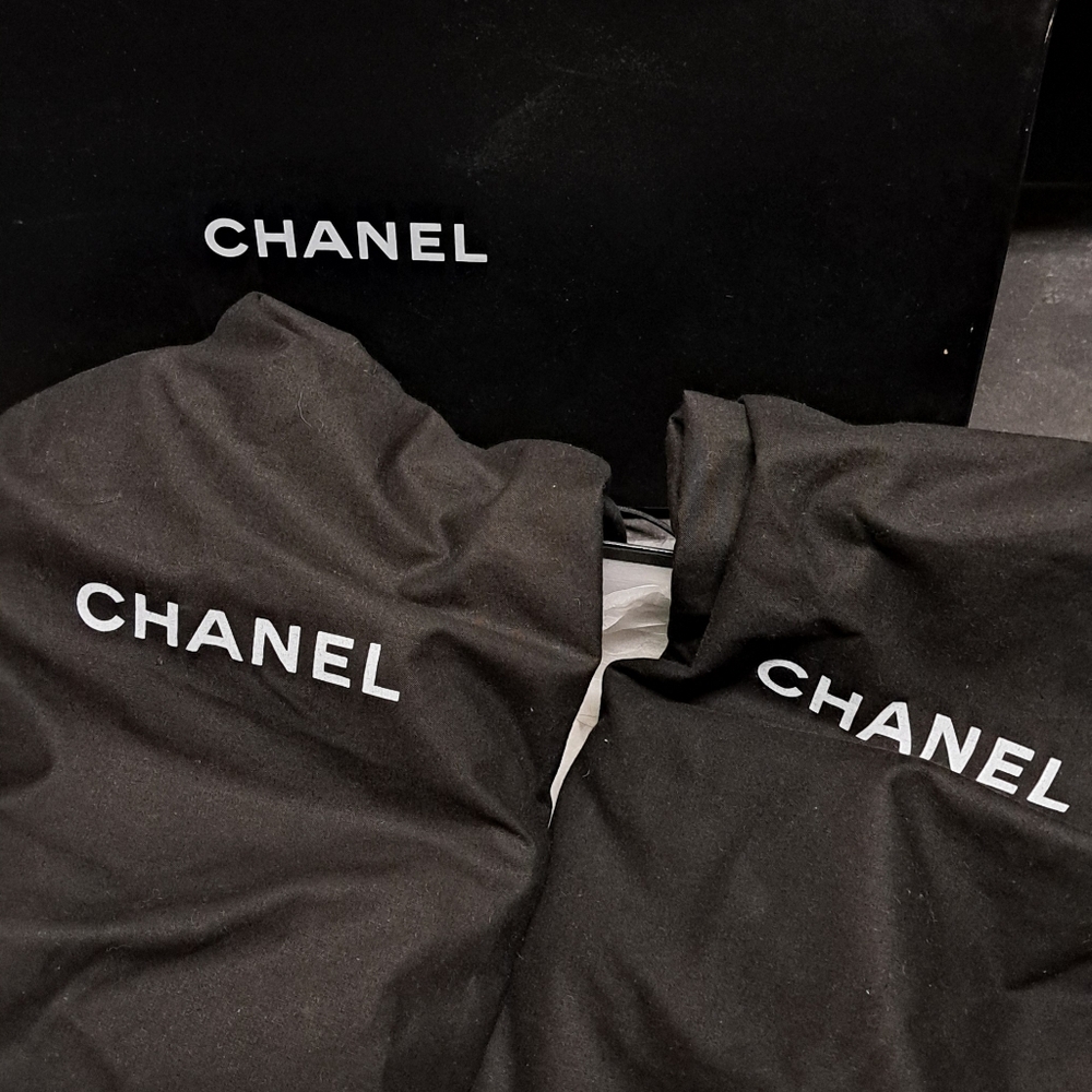CHANEL Black Heeled Boots